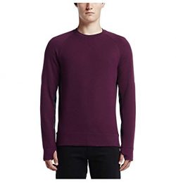 Nike Men’s SB Everette Graphic Fleece Crew Skateboarding Sweatshirt-Mulberry-Large