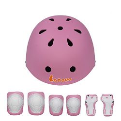 LANOVAGEAR Kids Child Adjustable Cycling Bicycle Protective Gear Set 7pcs Toddler Helmet Elbow K ...