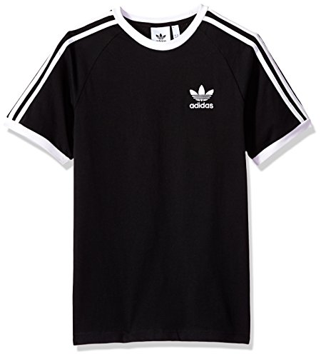 adidas Men's Originals 3 Stripes Tee, Black, M - SkateboardMe ...