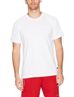 adidas Originals Men’s Tops Skateboarding California Tee, White, Large