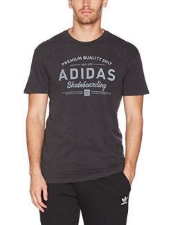 adidas Originals Men’s Tops Skateboarding Graphic Tee, Utility Black/Garment Dye, Medium