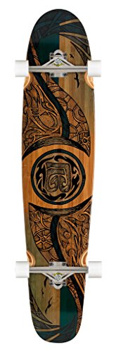 Bamboo Skateboards Hard Good Mirrored Sea Long Board Complete, 42 x 9.25-Inch, Natural