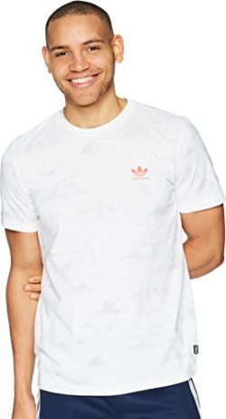 adidas Skateboarding Men’s Clima Haven Tee White/Grey One/Trace Scarlet Medium