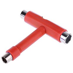 Heavy T-Tool Red Wrench For Skateboard Roller Skates Multi Functions All In One T Tool
