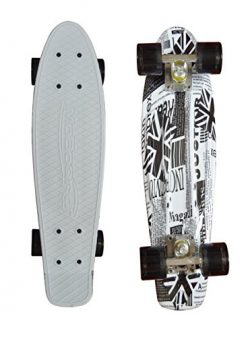 MoBoard Graphic Complete Skateboard (White-Clear/black)