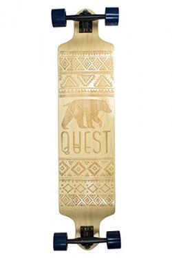 Quest Skateboards California Native Spirit Skateboard,Longboard , 41″, Natural