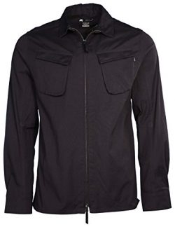 Nike Men’s SB Vista Long Sleeve Woven Skateboarding Shirt-Black (Size Large)