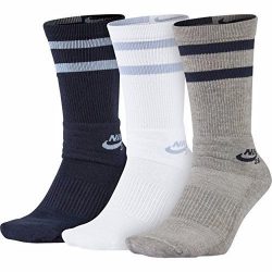 Nike SB 3PPK Crew Sock (MD (Mens Shoe 6-8, Womens Shoe 6-10), Multicolor)
