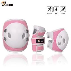 JBM Child Kids Bike Cycling Bicycle Riding Protective Gear Set, Knee and Elbow Pads with Wrist G ...