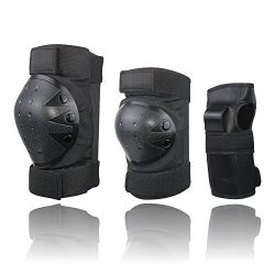 Kiwivalley 6 in 1 Adult&Kids Knee Pads Elbow Pads Wrist Guards,Protective Gear Set For Multi ...