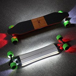 Electric Skateboard Bluetooth Controller Longboard- Powerful Dual Hub Motors 25MPH Top Speed 15  ...