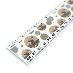 Longboarding Longboarder Skateboard 12 Inch Standard and Metric Plastic Ruler