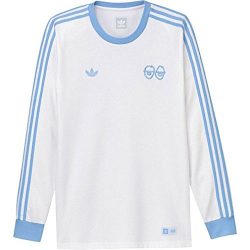 adidas x Krooked (White/Clear Blue) Long Sleeve T-Shirt-Medium