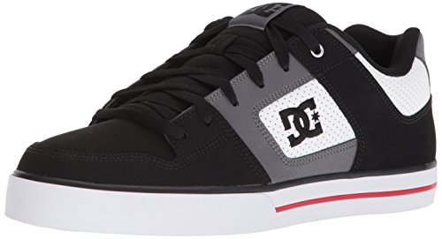 DC Men's Pure Skate Shoe, White/Black/Red, 12 D US - SkateboardMe ...