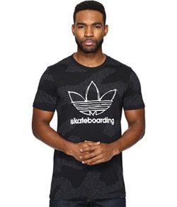 adidas Skateboarding Men’s Clima 3.0 Word Camo Tee Black/DGH Solid Grey T-Shirt