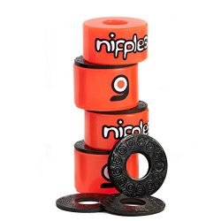 Orangatang Nipples Soft Longboard Skateboard Truck Bushings (Orange, Set of 4)