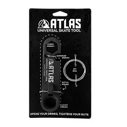Atlas Universal Skate Tool Black One Size, Skateboard Tune Up Kit, Includes: Keychain, Kingpin W ...