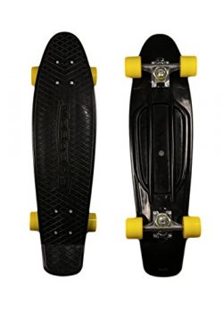 MoBoard 27″ Inch Graphic Complete Skateboard (Black – Yellow)