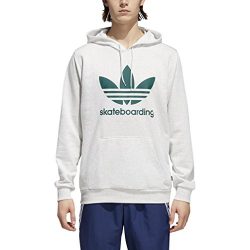 adidas Skateboarding Men’s Clima 3.0 Hoodie Pale Melange/Collegiate Green Medium