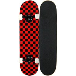 KPC Pro Skateboard Complete, Black and Red Checker