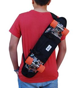 SKATE HOME Backpack, shoulder bag for 22 and 23 inches cruiser skateboard. Black