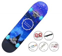 Easy_way Complete Skateboard with Colorful Flashing Wheels for Kids, Boys, Girls, Youths, Beginn ...