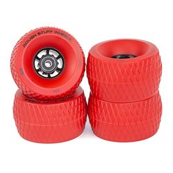 Slick Revolution RED Skate Wheels: 4-Pack Jumbo 110mm Rough Terrain Longboard/Electric Skateboar ...