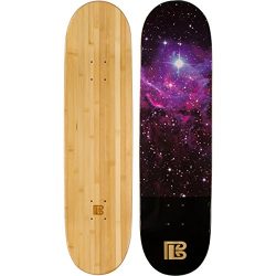 Bamboo Skateboards Nebula Graphic Skateboard Deck, Natural, 8.25″ x 32″