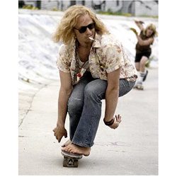 Heath Ledger 8 inch x 10 inch PHOTOGRAPH Skating Barefoot Jeans Open Dress Shirt White Shirt Und ...