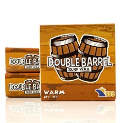 Double Barrel Surf Wax – Warm Water – 3 Pack