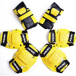 WIN.MAX Protective Gear Pads (Knee pads+Elbow pads+wrist pads) Kids Children Roller Skating Skat ...