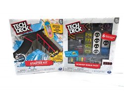 Tech Deck Starter Kit Ramp Set and Skateboard 6-Pack Zero Series Bundle