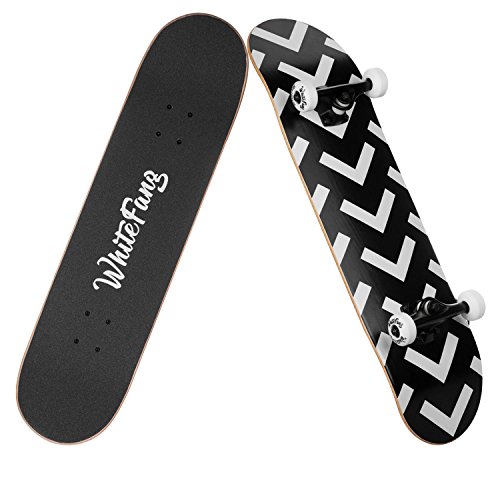 WhiteFang Canadian Maple Skateboard 31.75″ 7.88“ Complete double kick concave Standard Ska ...