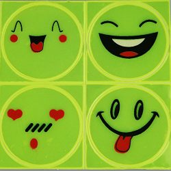 Smiley Emoji Sticker for use at Laptop Motorcycle Bicycle Luggage Bag Skateboard etc.. ( 5 * 4 t ...