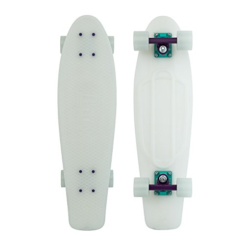 Penny Nickel Complete Skateboard, Galactic Glow Purple, 27″ L