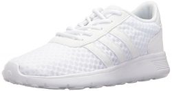 adidas Performance Women’s Lite Racer Running Shoe, White/White/Matte Silver, 7.5 M US