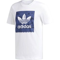 adidas Originals Men’s Skateboarding Blackbird Haven Tee, White/Noble Indigo, M