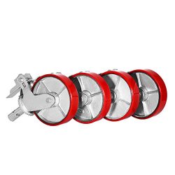 Geindus Set Of 4 Scaffolding Casters Polyurethane 800LBS Scaffolding Wheels Scaffold Caster Whee ...