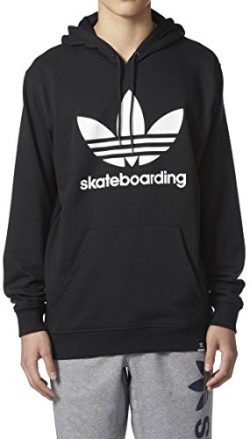 adidas Skateboarding Men’s Clima 3.0 Hoodie Black/White 2 Medium