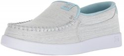 DC Women’s Villain TX SE Skate Shoe, Light Grey/Blue, 6 B US