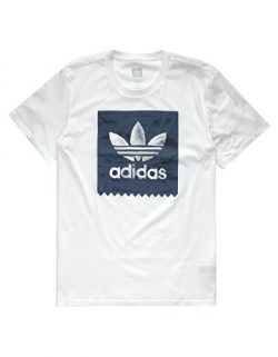 adidas Originals Men’s Skateboarding Blackbird Haven Tee, White/Noble Indigo, XL