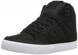 DC Men’s Pure High-Top WC TX SE Skate Shoe, Black/Black/White, 11 D D US