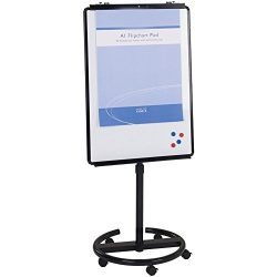 VIZ-PRO ECO Magnetic Mobile Whiteboard/Flipchart Easel, Black, 28 X 40 Inches