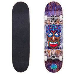 Cal 7 Complete Skateboard, Popsicle Double Kicktail Maple Deck, 31 Inches, Perfect for All Skate ...