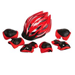 ADMIRE Kids Helmet with Sports Protective Gear Set Knee/Elbow/Wrist Pads for 3-10 Years Old for  ...