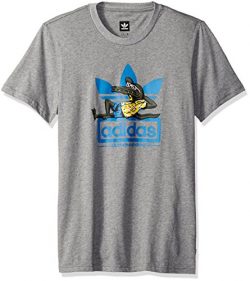 adidas Originals Men’s Skateboarding Laid Out Tee, White/Black/Earth Green/Yellow, M