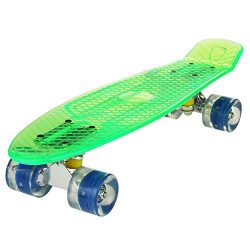 WeSkate Skateboard 22″ Polycarbonate Plastic Cruiser Retro Street Skate Board for Boys Gir ...