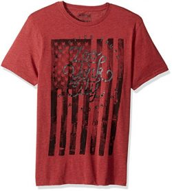 Zoo York Men’s Short Sleeve Patriotic Tee, Banner Dahlia Heather, Small