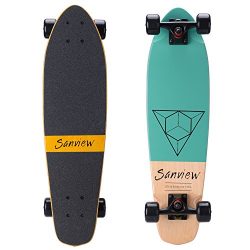 Sanview Complete 28inch Cruiser Skateboard (Blue Square)