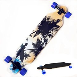 ANCHEER Drop Down/Through Downhill Longboard Speed Skateboard Professional Dancing Board